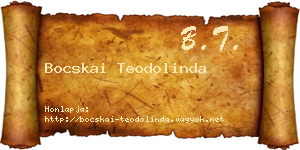 Bocskai Teodolinda névjegykártya